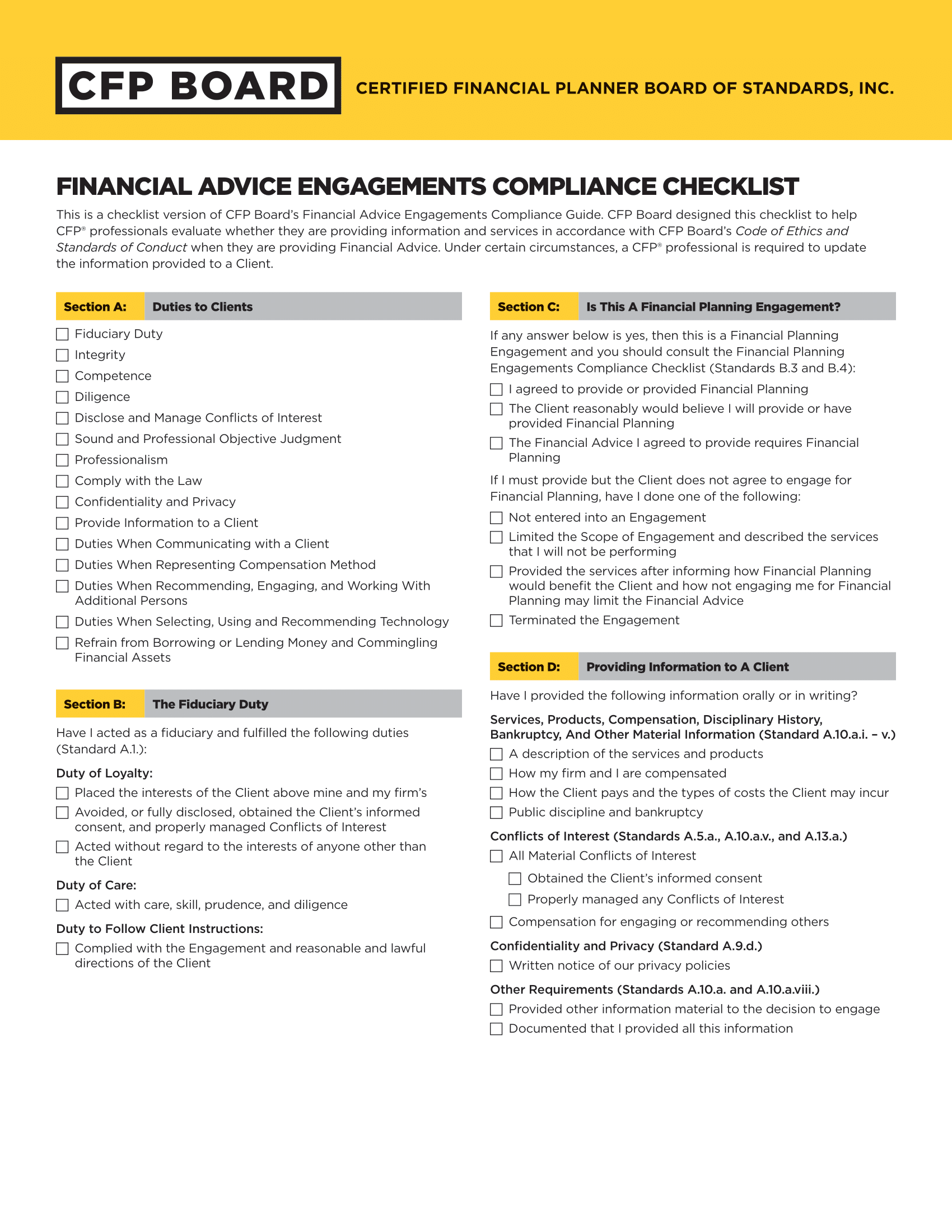 CFP Board's New Disclosure And Documentation Requirements