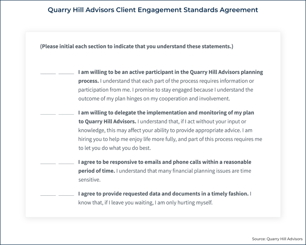 Quarry Hill Advisors Client Engagement Standards Agreement